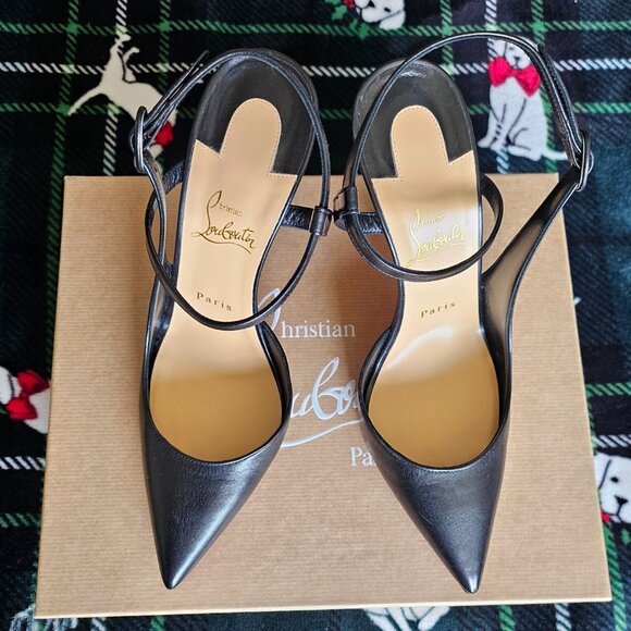 Christian Louboutin - Jenlove 100 mm Strap Pumps - Kid leather - Black - Picture 4 of 4